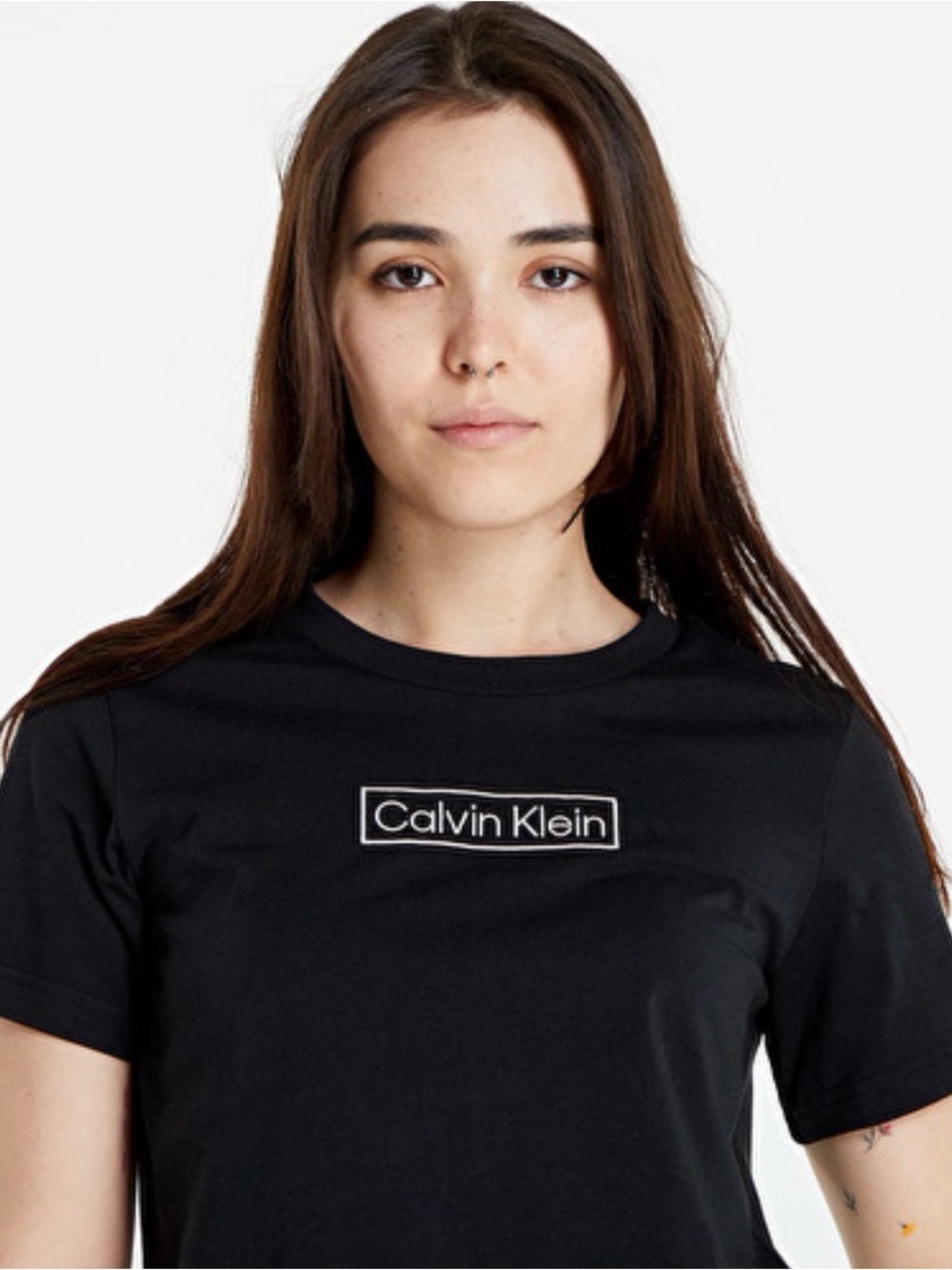 Calvin Klein Black Logo Box Crew Tee